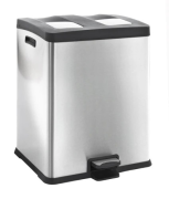 VB 923860 Rejoice recycling pedaalemmer 30+30 L EKO mat RVS
