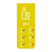 BinBin Front signing magnetisch glas Geel