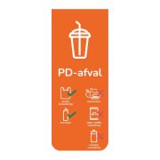 BinBin Front signing magnetisch Basic PD-afval Oranje