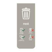 BinBin Front signing magnetisch Basic Rest Grijs
