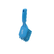 Hillbrush werkborstel hard korte greep 25 cm blauw
