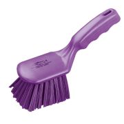 Hillbrush werkborstel korte greep anti bact. paars
