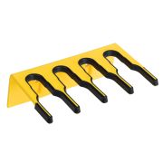 Hillbrush wandhouder 4 stelen 20 cm geel