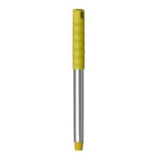Hillbrush steel alu gekleurde grip 34 cm geel