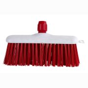 Straatbezem kunststof, zuiver pvc haar, 40 cm + steelhouder