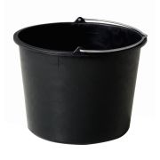 Bouwemmer zwart 12L