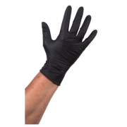 Handschoen Nitril Cat 3 ongepoederd zwart 100 st. L