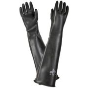 Handschoen natuurrubber zwart 60 cm ME108 mt. 10.5 (XL)