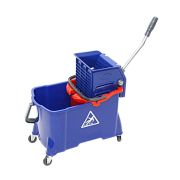 Rolemmer met binnenemmer en vlakmoppers, blauw/rood