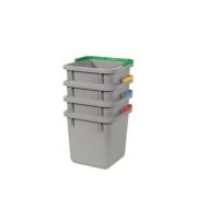 Grijze emmer 6 L met rode hendel Numatic