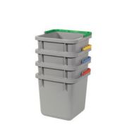 Grijze emmer 6 L met groene hendel Numatic