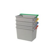 Grijze emmer 10 L met rode hendel Numatic