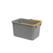 Grijze emmer 17 L met gele hendel Numatic