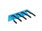 Hillbrush wandhouder 4 stelen 20 cm blauw