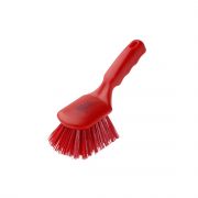 Hillbrush werkborstel hard korte greep 25 cm rood