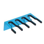 Hillbrush wandhouder 4 stelen 20 cm blauw