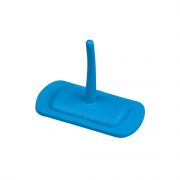 Hillbrush plastic haak voor rail blauw