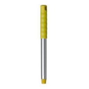 Hillbrush steel alu gekleurde grip 34 cm geel