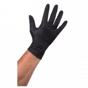 Handschoen Nitril Cat 3 ongepoederd zwart 100 st. S