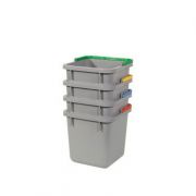 Grijze emmer 6 L met rode hendel Numatic