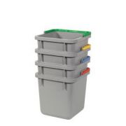 Grijze emmer 6 L met groene hendel Numatic