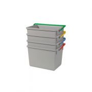 Grijze emmer 10 L met groene hendel Numatic