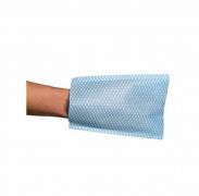 Washandje disposable non-woven wit-blauw zacht (40x50 st.)