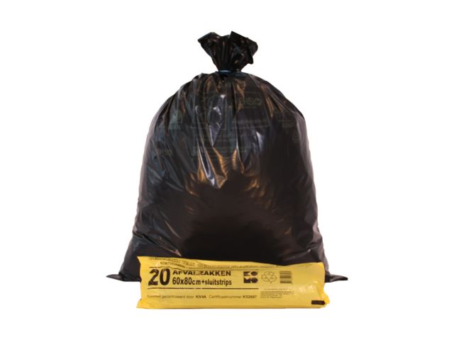 KOMO afvalzak grijs 60 x 80 cm (20 rol à 20 st.)