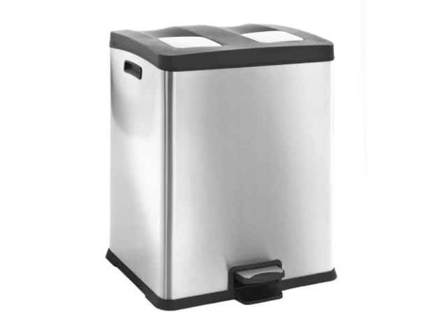 VB 923860 Rejoice recycling pedaalemmer 30+30 L EKO mat RVS
