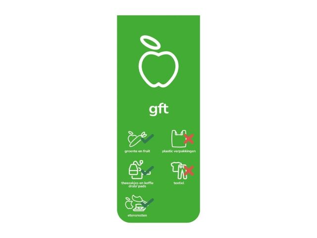 BinBin Front signing magnetisch gft Groen