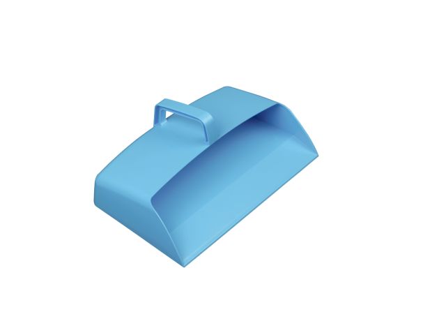 Hillbrush veegblik met kap 30 cm blauw