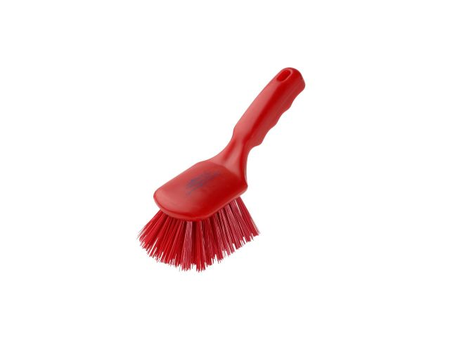 Hillbrush werkborstel hard korte greep 25 cm rood