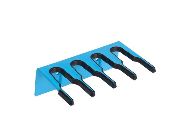 Hillbrush wandhouder 4 stelen 20 cm blauw