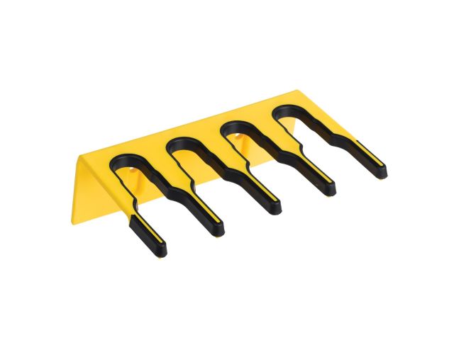 Hillbrush wandhouder 4 stelen 20 cm geel