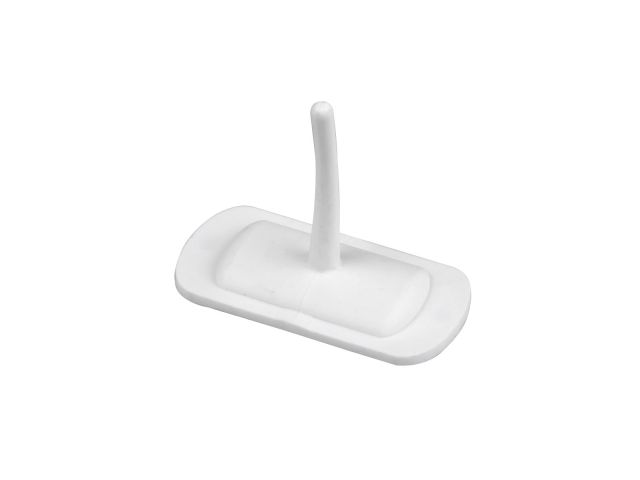 Hillbrush plastic haak voor rail wit