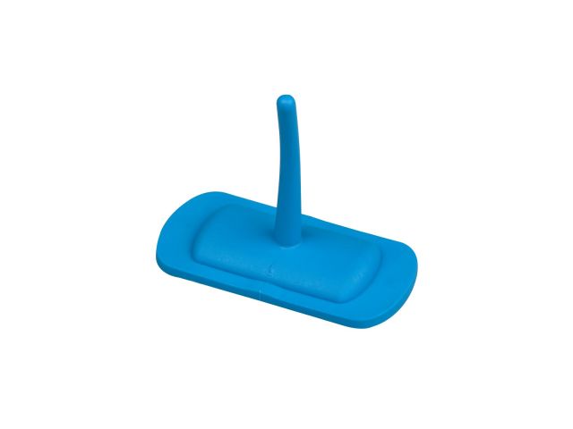 Hillbrush plastic haak voor rail blauw