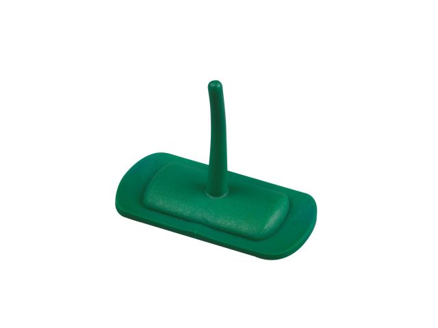 Hillbrush plastic haak voor rail groen