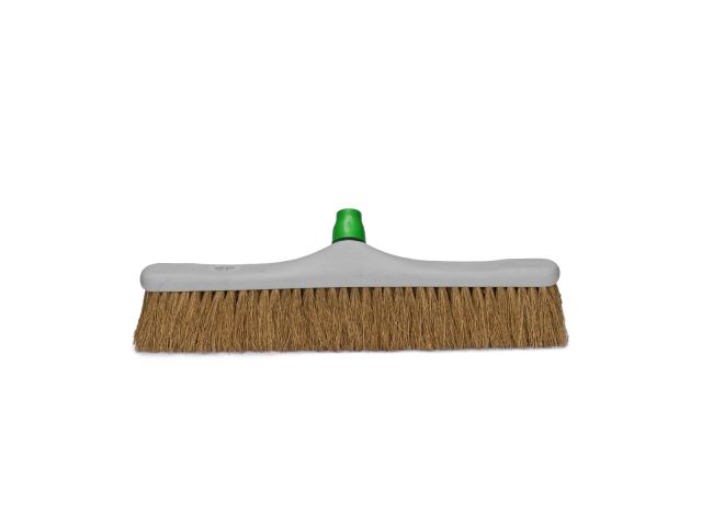 Zaalveger kunststof, kokos haar, 60 cm + steelhouder
