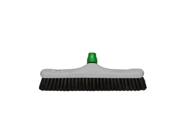 Zaalveger kunststof, gemengd haar, 40 cm + steelhouder