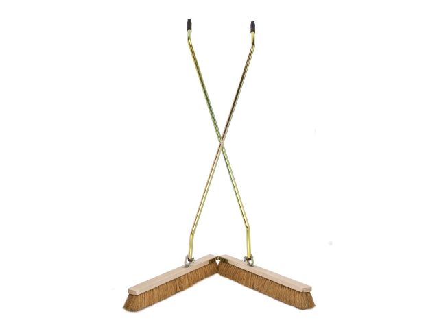 Schaarbezem kokos met montuur + schroeven