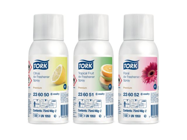 Tork Luchtverfrisser Spray 3 Parfums A1 Premium (12 x 75 ml)