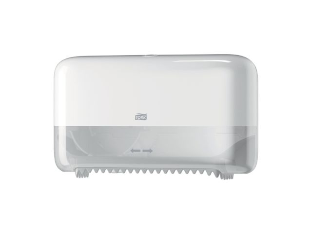 Tork Twin Hulsloos Mid-size Toiletp. Dispenser wit kunststof