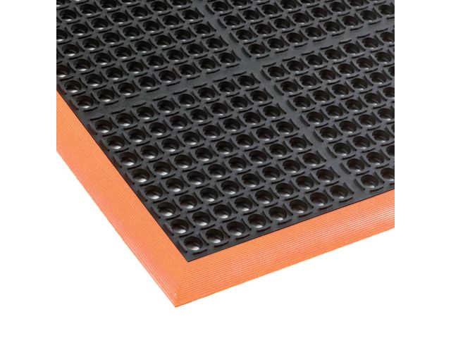 Anti - Vermoeidheidsmat 97x163 cm oranje/zwart