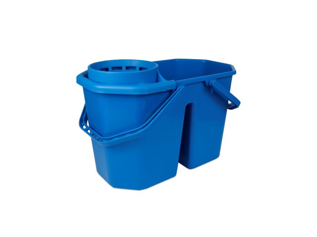 Spaanse mopemmer dubbel incl. korf blauw