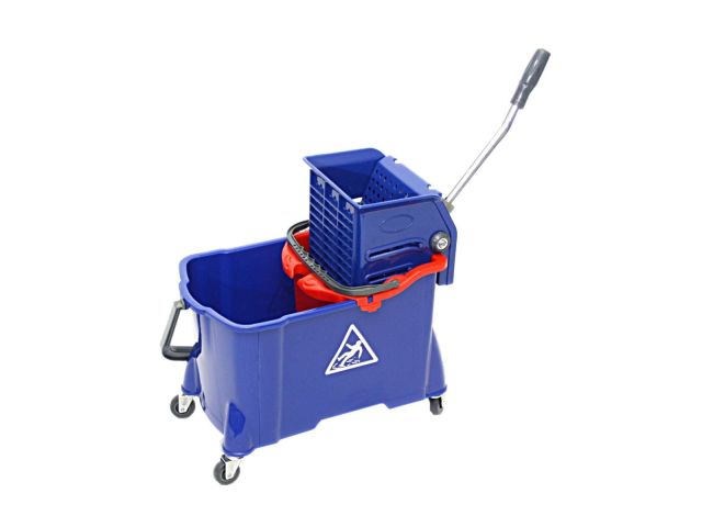 Rolemmer met binnenemmer en vlakmoppers, blauw/rood