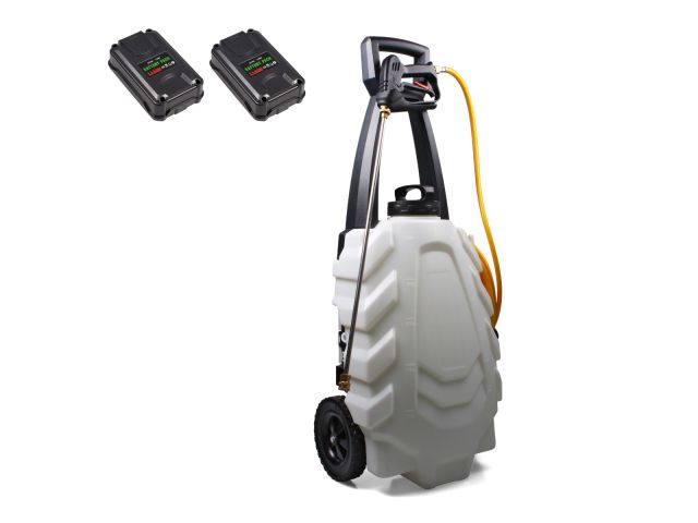 SAMOURAI Elektrische sprayer 30L op wielen incl. 2 batterij