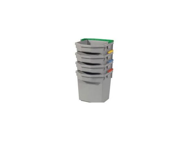 Grijze emmer 5 L met gele hendel Numatic