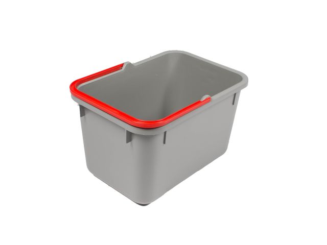 Grijze emmer 17 L met rode hendel Numatic