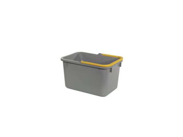 Grijze emmer 17 L met gele hendel Numatic