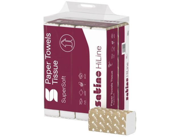 278060 Satino HiLine handdoek tissue 2lg, V-vouw